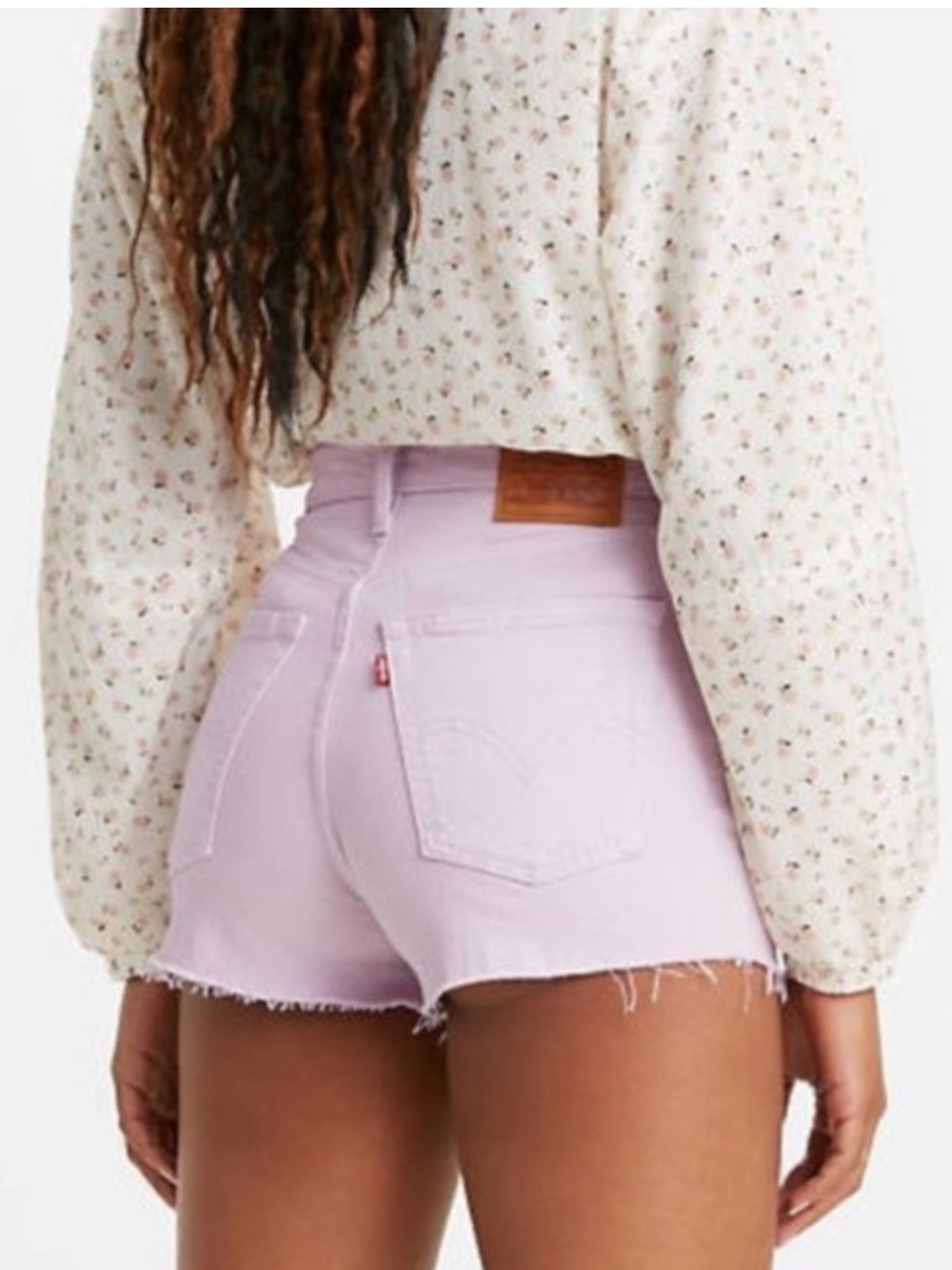 Levi's Ribcage Lavender Cutoff Jean Shorts denim